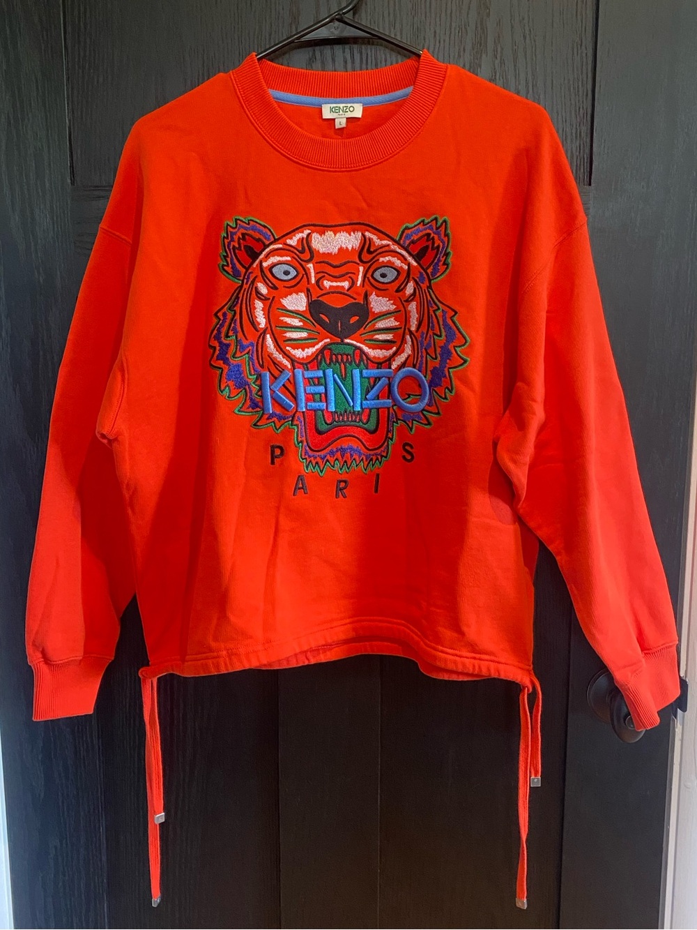 Kenzo Tiger Sweatshirt (cropped, drawstring hem)